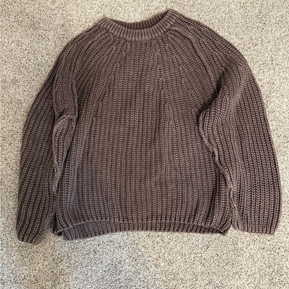 Free People Chocolate Knit Sweater